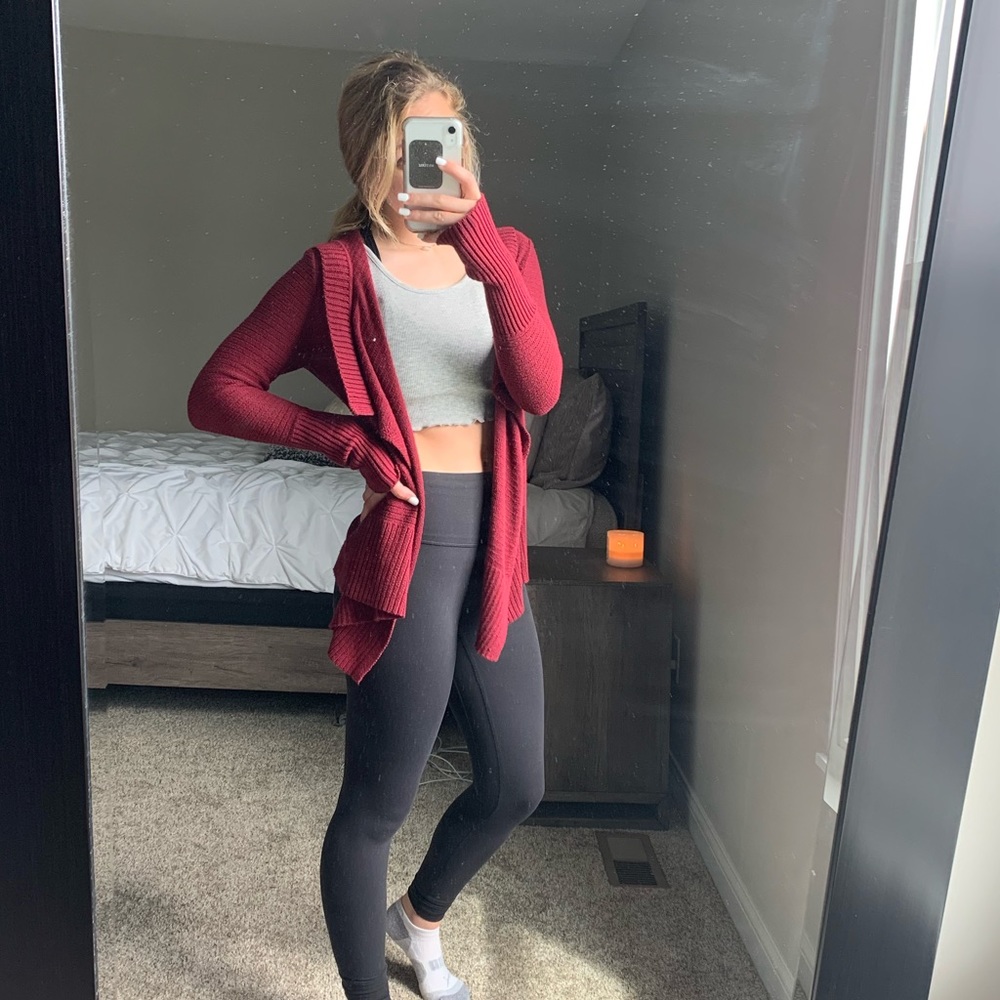 red Hollister cardigan